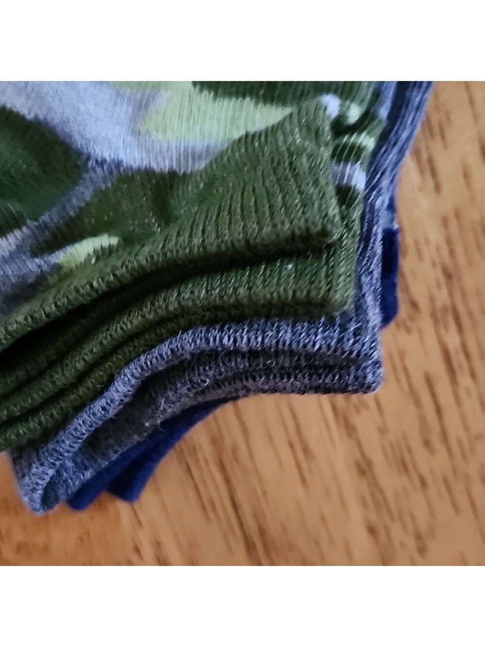 New 3 Pair Beverly Hills Polo Club Low Cut Socks Blue Camo Green Camouflage Kids - Picture 8 of 11